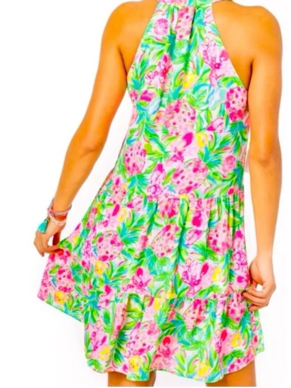 Lilly Pulitzer NWT$198 Carolane Dress Sz XS Resort White Pear